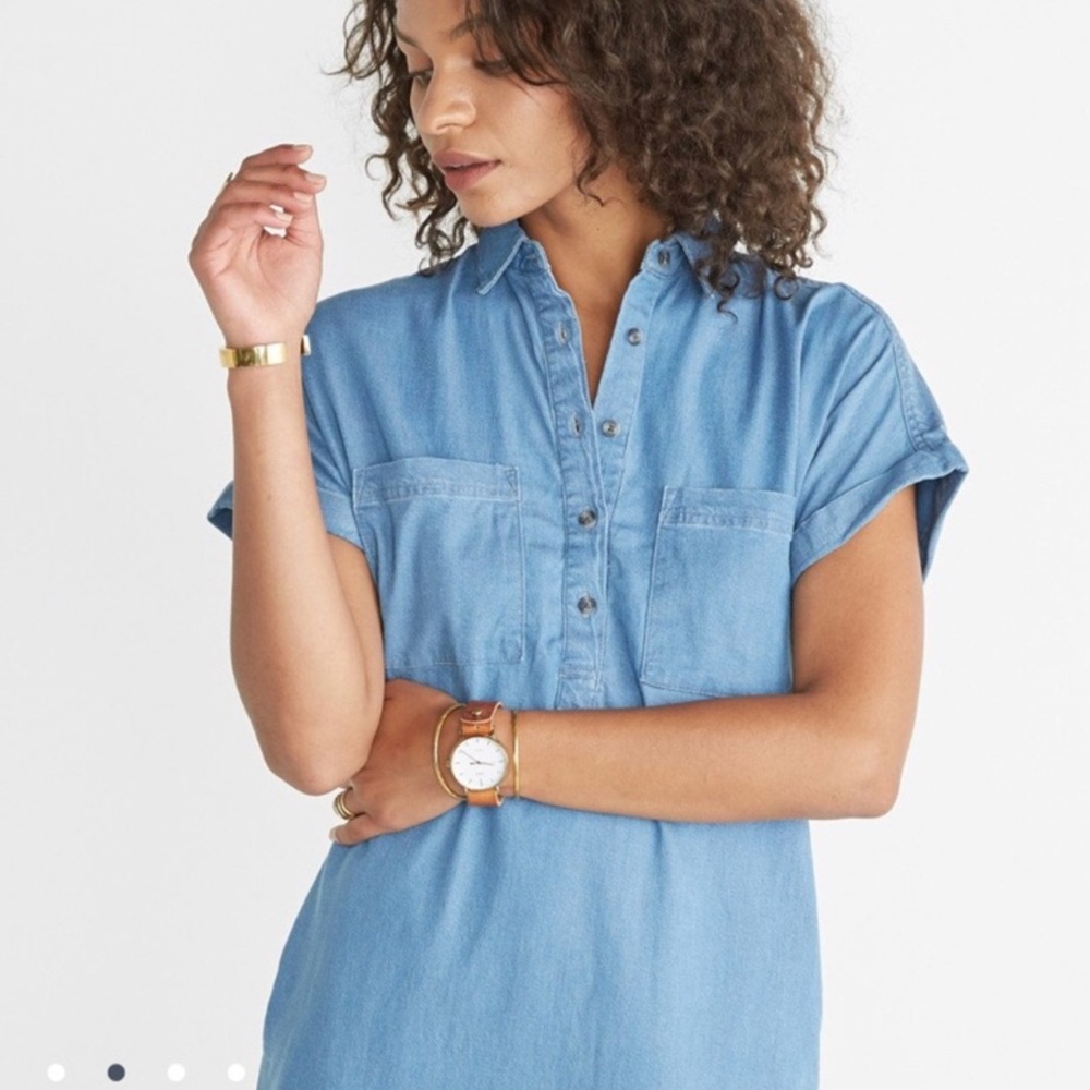Marine Layer Chambray Denim Mini Dress